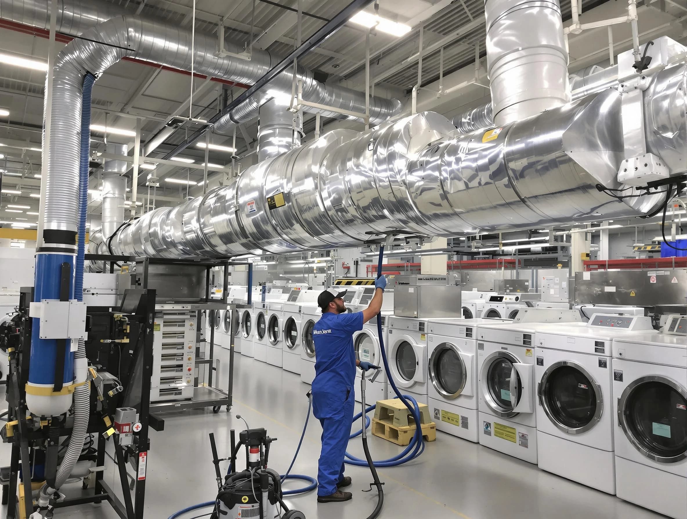 Moreno Valley Dryer Vent Cleaning team performing heavy-duty industrial dryer vent cleaning in Moreno Valley